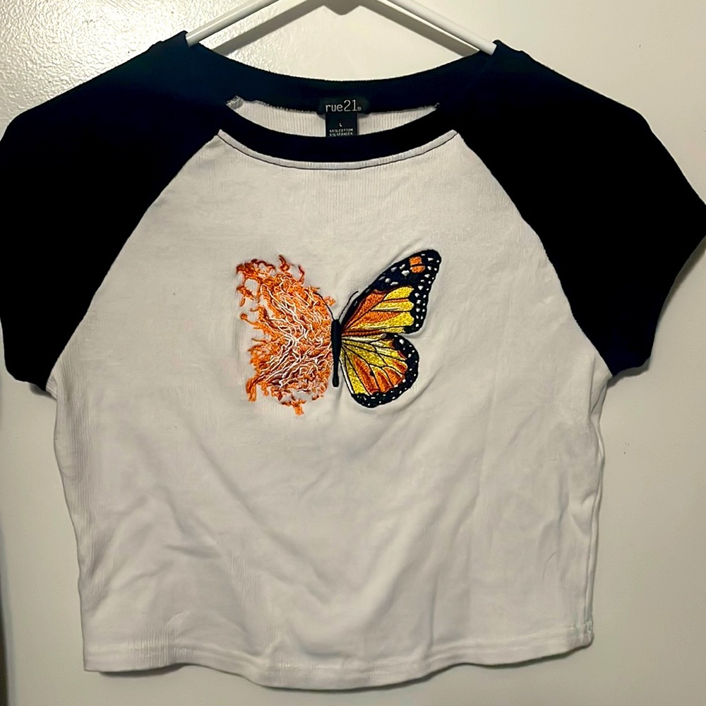 Butterfly crop top